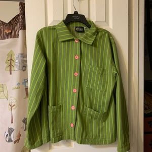 Big Bud Press Green Mono Stripe Jacket